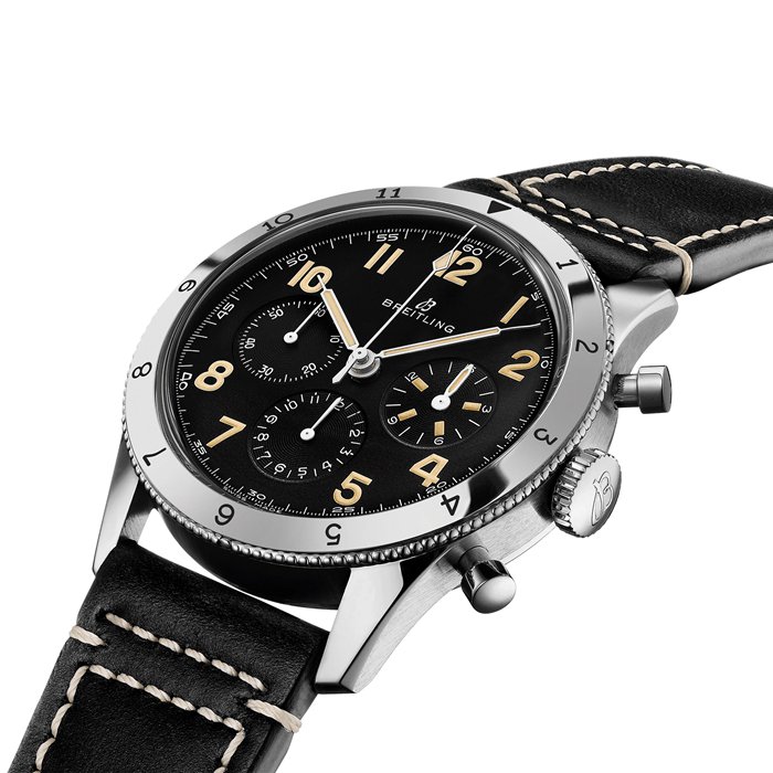 Breitling AVI Ref 765 1953 Re-Edition ur i rustfrit stål AB0920131B1X1 - Billede 2