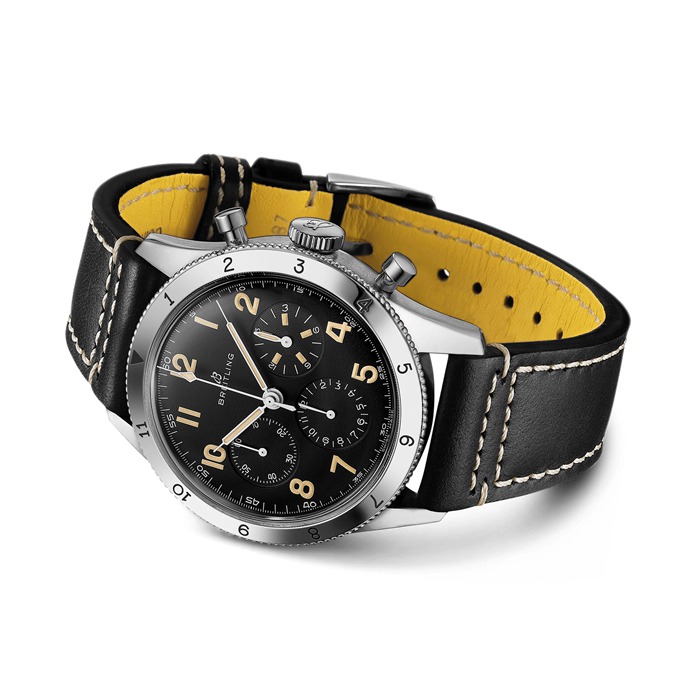 Breitling AVI Ref 765 1953 Re-Edition ur i rustfrit stål AB0920131B1X1 - Billede 3