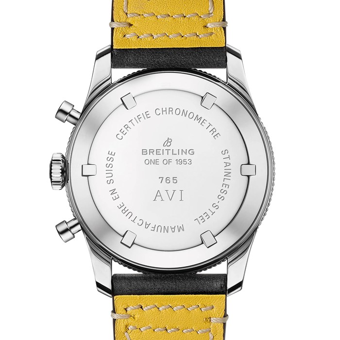 Breitling AVI Ref 765 1953 Re-Edition ur i rustfrit stål AB0920131B1X1 - Billede 4