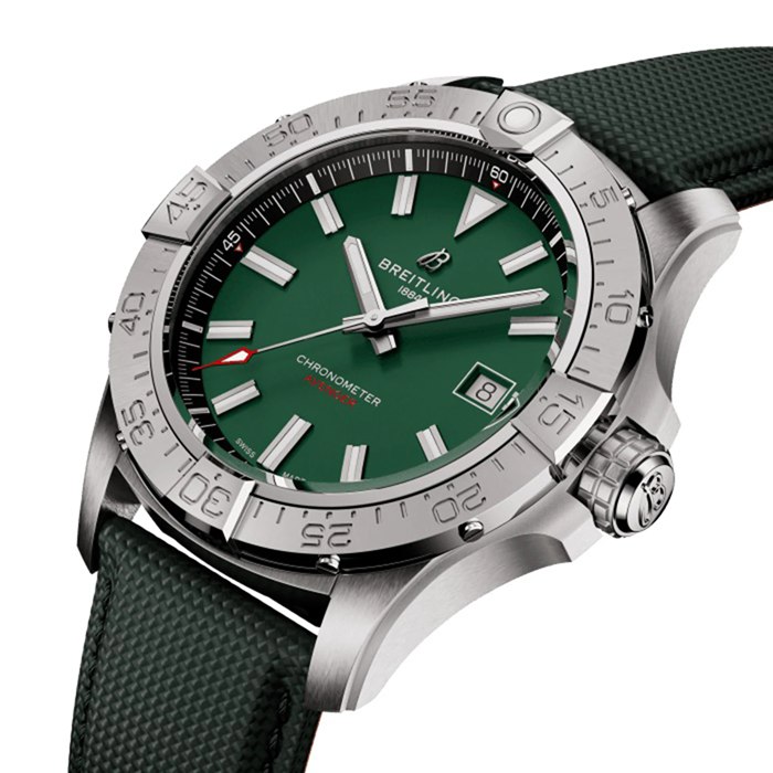 Breitling Avenger Automatic 42mm herreur grønt læder A17328101L1X1 - Billede 3