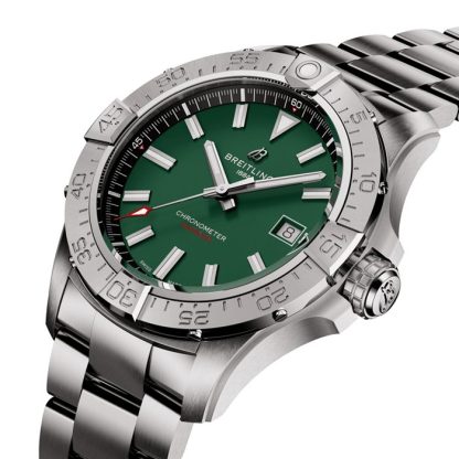 Breitling Avenger Automatic 42mm herreur grønt rustfrit stål A17328101L1A1 - Billede 3