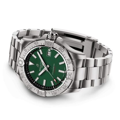 Breitling Avenger Automatic 42mm herreur grønt rustfrit stål A17328101L1A1 - Billede 4