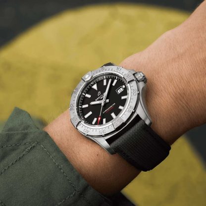Breitling Avenger Automatic 42mm herreur sort læder A17328101B1X1 - Billede 3