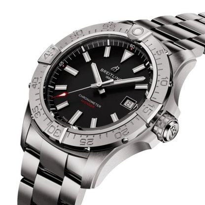 Breitling Avenger Automatic 42mm herreur sort rustfrit stål A17328101B1A1 - Billede 3
