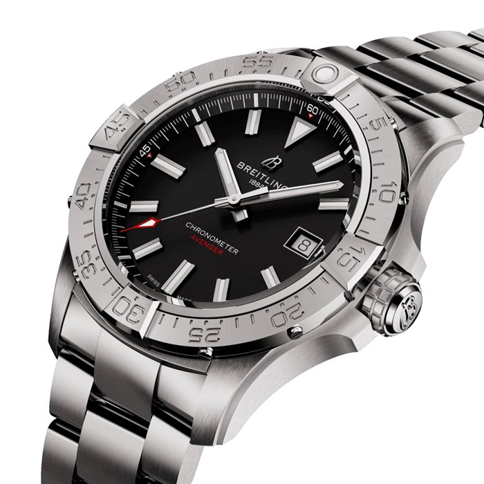 Breitling Avenger Automatic 42mm herreur sort rustfrit stål A17328101B1A1 - Billede 3