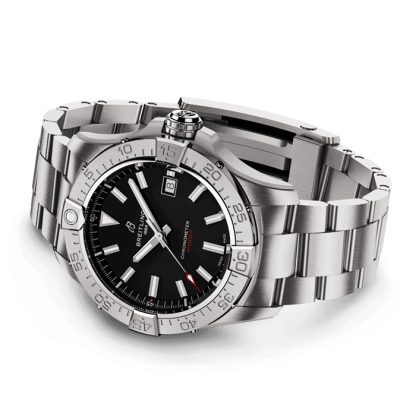 Breitling Avenger Automatic 42mm herreur sort rustfrit stål A17328101B1A1 - Billede 4