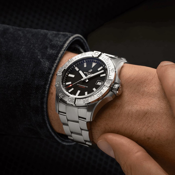 Breitling Avenger Automatic 42mm herreur sort rustfrit stål A17328101B1A1 - Billede 5