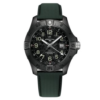 Breitling Avenger Automatic 44 mm Night Mission herreur grønt læder S32320101B1X1