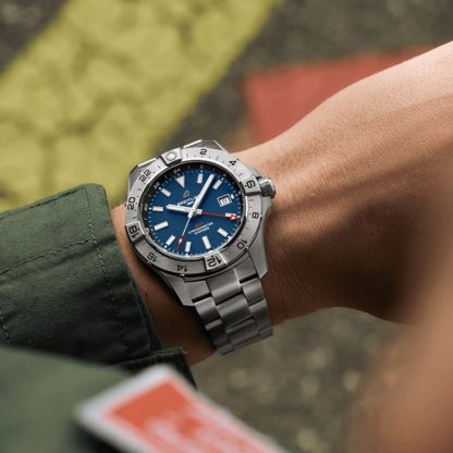 Breitling Avenger Automatic GMT 44mm herreur blå rustfrit stål A32320101C1A1 - Billede 5