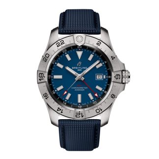 Breitling Avenger Automatic GMT 44mm herreur blåt læder A32320101C1X1