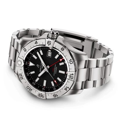 Breitling Avenger Automatic GMT 44mm herreur sort rustfrit stål A32320101B1A1 - Billede 4