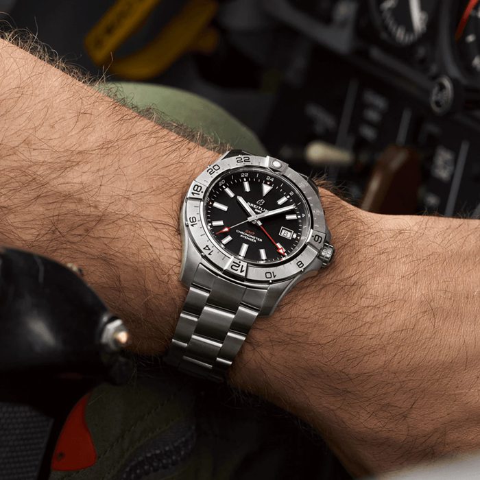 Breitling Avenger Automatic GMT 44mm herreur sort rustfrit stål A32320101B1A1 - Billede 5