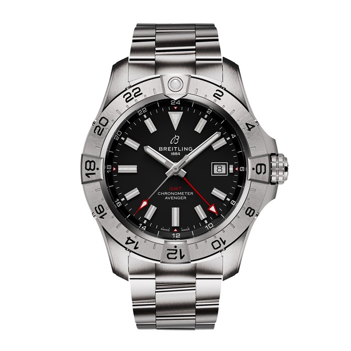 Breitling Avenger Automatic GMT 44mm herreur sort rustfrit stål A32320101B1A1