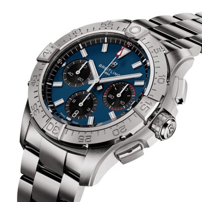 Breitling Avenger B01 Chronograph 42 herreur blå rustfrit stål AB0146101C1A1 - Billede 2