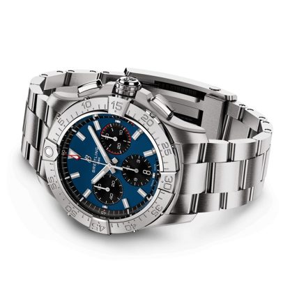 Breitling Avenger B01 Chronograph 42 herreur blå rustfrit stål AB0146101C1A1 - Billede 3