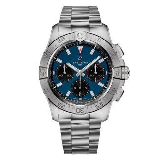 Breitling Avenger B01 Chronograph 42 herreur blå rustfrit stål AB0146101C1A1