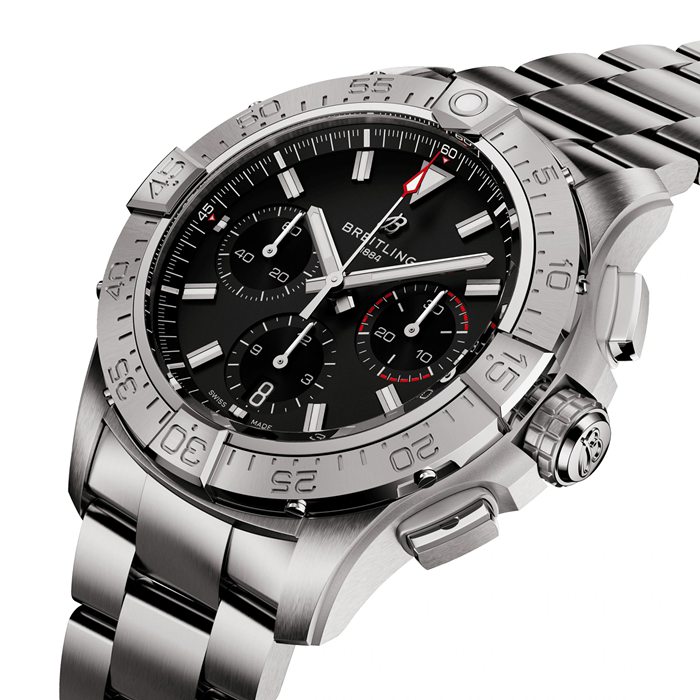 Breitling Avenger B01 Chronograph 42 herreur sort rustfrit stål AB0146101B1A1 - Billede 2