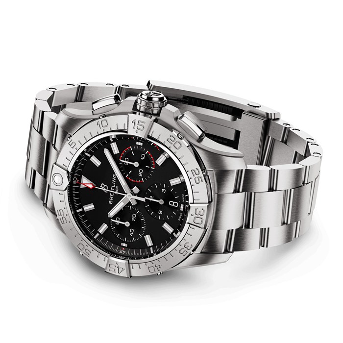 Breitling Avenger B01 Chronograph 42 herreur sort rustfrit stål AB0146101B1A1 - Billede 3