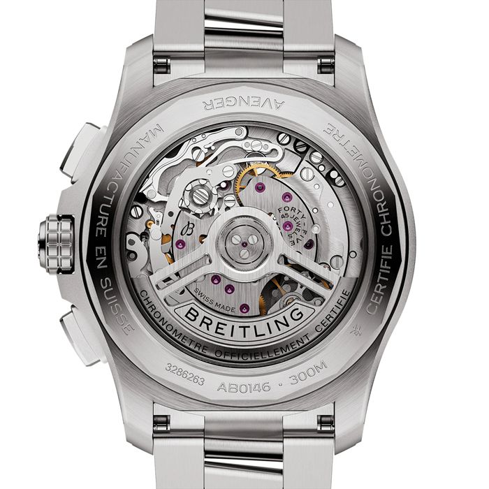 Breitling Avenger B01 Chronograph 42 herreur sort rustfrit stål AB0146101B1A1 - Billede 4