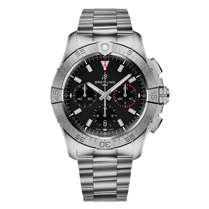 Breitling Avenger B01 Chronograph 42 herreur sort rustfrit stål AB0146101B1A1