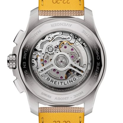 Breitling Avenger B01 Chronograph 44mm herreur beige læder AB0147101A1X1 - Billede 2