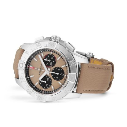 Breitling Avenger B01 Chronograph 44mm herreur beige læder AB0147101A1X1 - Billede 3