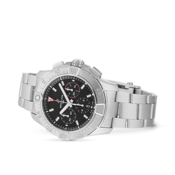 Breitling Avenger Chronograph B01 44mm herreur sort rustfrit stål AB0147101B1A1 - Billede 3