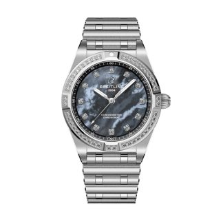 Breitling Chronomat 28mm dameur sort perlemor A72310531G1A1