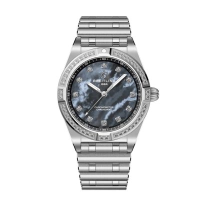 Breitling Chronomat 28mm dameur sort perlemor A72310531G1A1