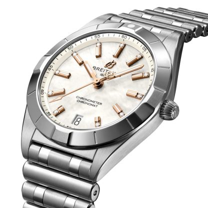 Breitling Chronomat 32 ur i rustfrit stål med perlemor A77310101A4A1 - Billede 2