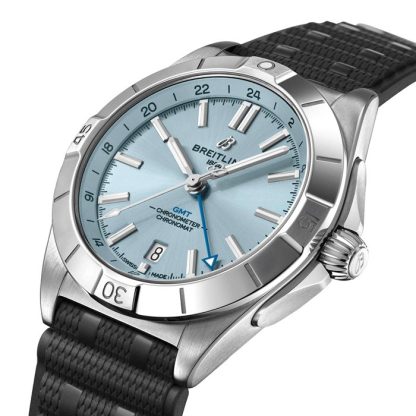 Breitling Chronomat 40mm herreur blå gummi P32398101C1S2 - Billede 3