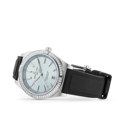 Breitling Chronomat Automatic 36 Rustfrit stål & 18k grå guld gummirem Isblå ur G10380591C1S1 - Billede 3