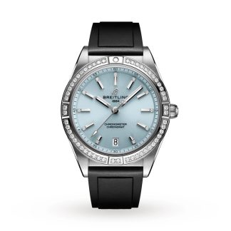 Breitling Chronomat Automatic 36 Rustfrit stål & 18k grå guld gummirem Isblå ur G10380591C1S1