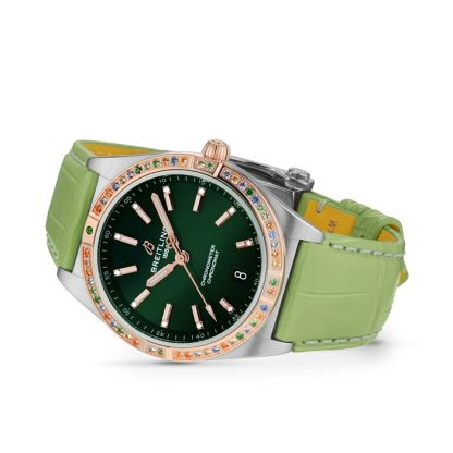 Breitling Chronomat Automatic 36 South Sea Green Læderrem Dameur U10380611L1P1 - Billede 3