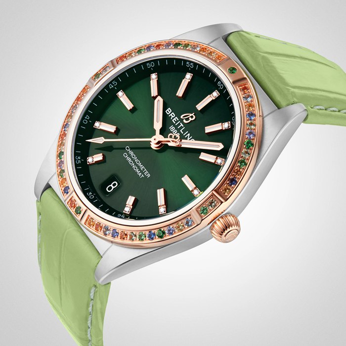 Breitling Chronomat Automatic 36 South Sea Green Læderrem Dameur U10380611L1P1 - Billede 5