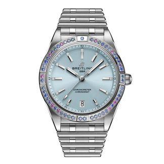 Breitling Chronomat Automatic 36 South Sea Ice Blue dameur med armbånd i rustfrit stål G10380611C1G1