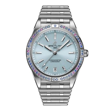 Breitling Chronomat Automatic 36 South Sea Ice Blue dameur med armbånd i rustfrit stål G10380611C1G1