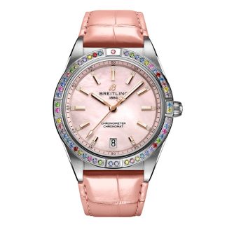 Breitling Chronomat Automatic 36 South Sea Pink Læderrem Dameur G10380BB1K1P1