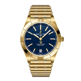 Breitling Chronomat Automatic 36mm Victoria Beckham Limited Edition dameur Midnight Blue Yellow Gold K103801A1C1K1