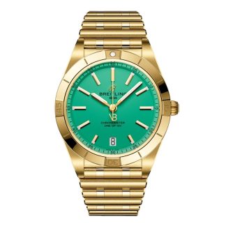 Breitling Chronomat Automatic 36mm Victoria Beckham Limited Edition dameur Peppermint Yellow Gold K103801A1L1K1