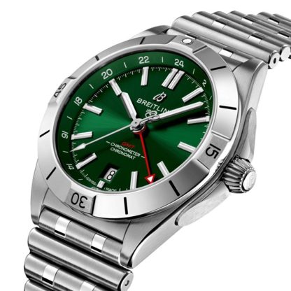Breitling Chronomat Automatic GMT 40 Green Dial Watch A32398101L1A1 - Billede 3