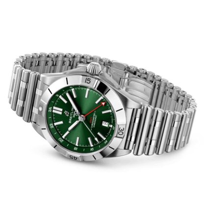 Breitling Chronomat Automatic GMT 40 Green Dial Watch A32398101L1A1 - Billede 4