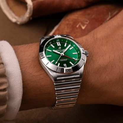 Breitling Chronomat Automatic GMT 40 Green Dial Watch A32398101L1A1 - Billede 5