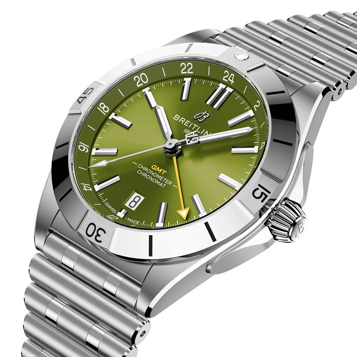 Breitling Chronomat Automatic GMT Giannis Antetokounmpo 40 mm herreur Green A32398A11L1A1 - Billede 3