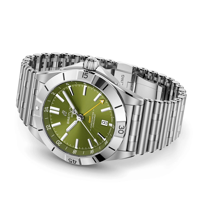 Breitling Chronomat Automatic GMT Giannis Antetokounmpo 40 mm herreur Green A32398A11L1A1 - Billede 4