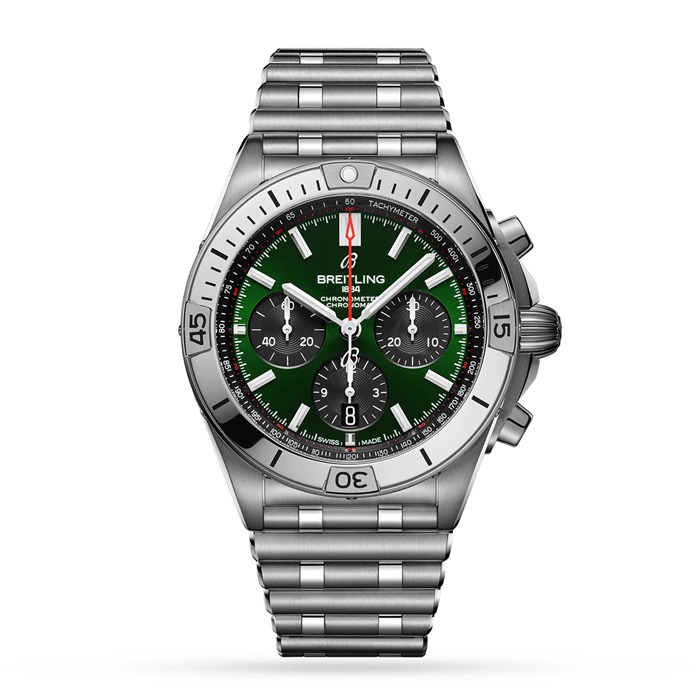 Breitling Chronomat B01 42 Rustfrit Stål Grønt Ur AB0134101L1A1