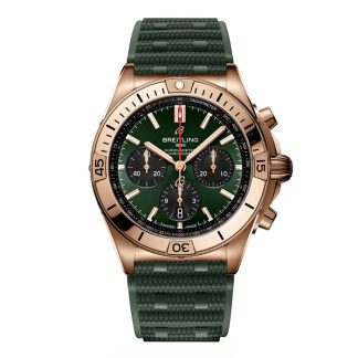 Breitling Chronomat B01 Chronograph 42mm herreur grøn gummi RB0134101L1S1