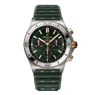 Breitling Chronomat B01 Chronograph 42mm herreur grøn gummi UB0134131L1S1
