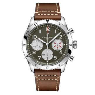 Breitling Classic AVI Chronograph 42 Curtiss P-40 Warhawk Læderrem Ur A233802A1L1X1