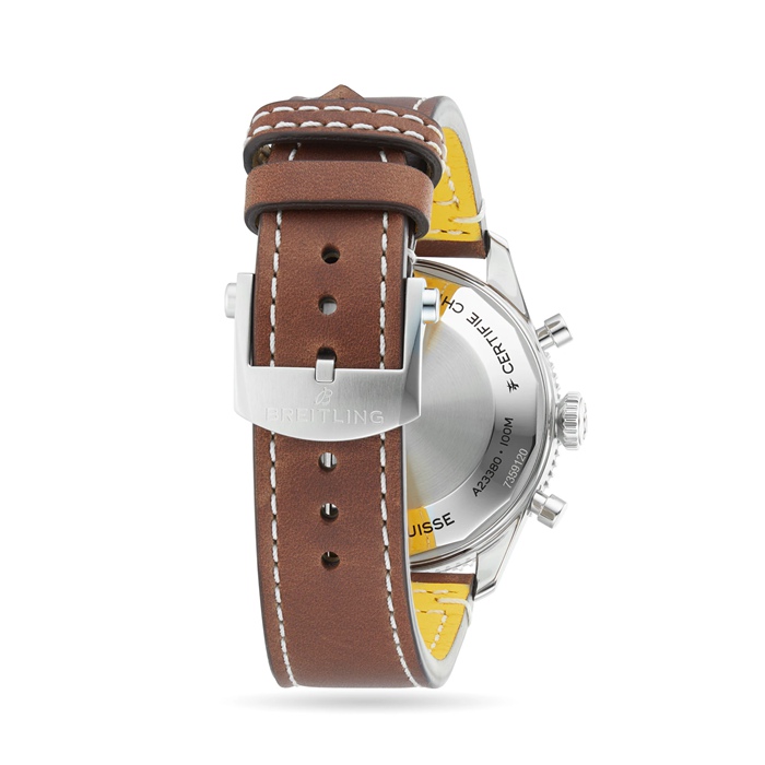 Breitling Classic AVI Chronograph 42 Curtiss P-40 Warhawk Læderrem Ur A233802A1L1X1 - Billede 5